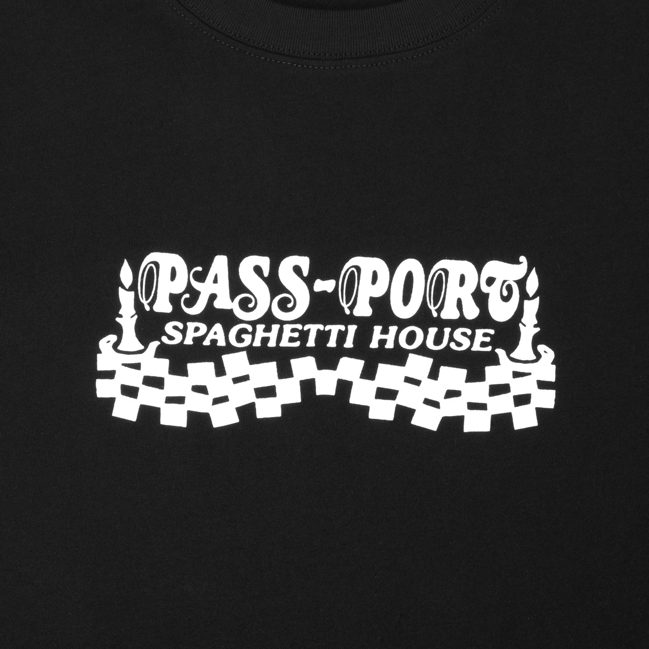 PASS~PORT -  SPAG HOUSE TEE - BLACK