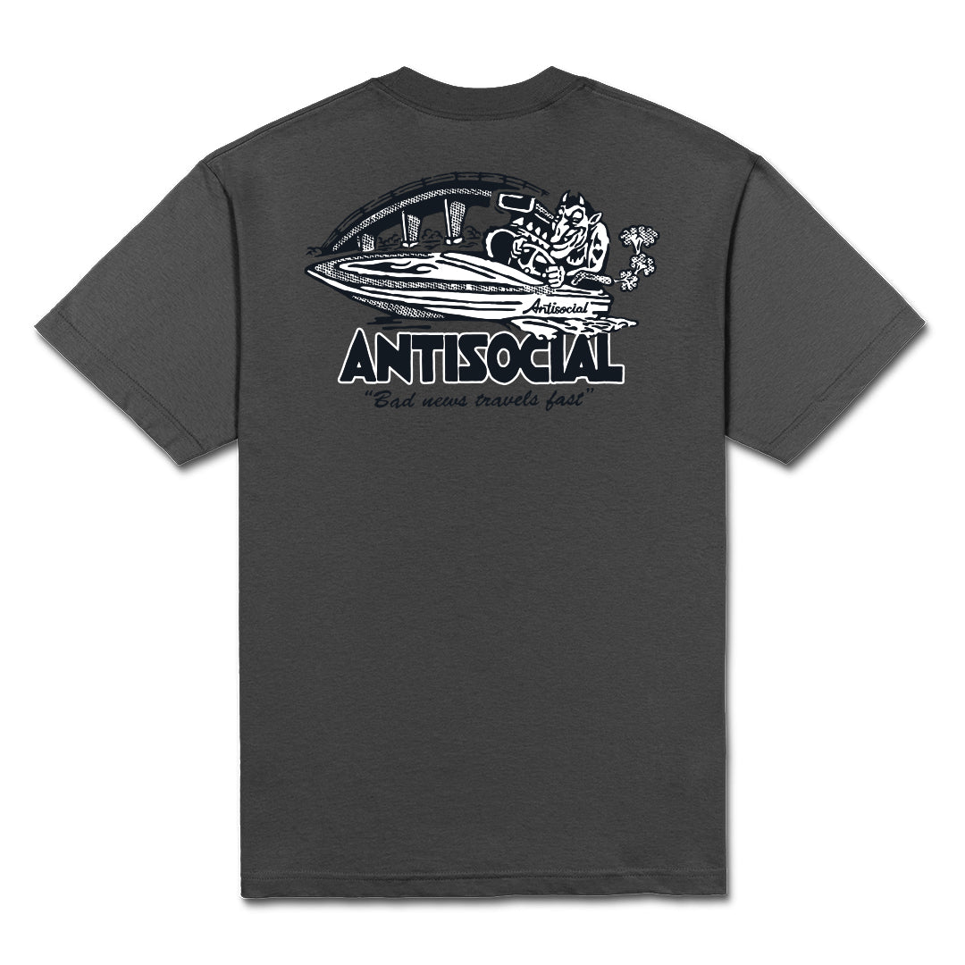 ANTISOCIAL - BAD NEWS 2 S/S TEE - FADED BLACK