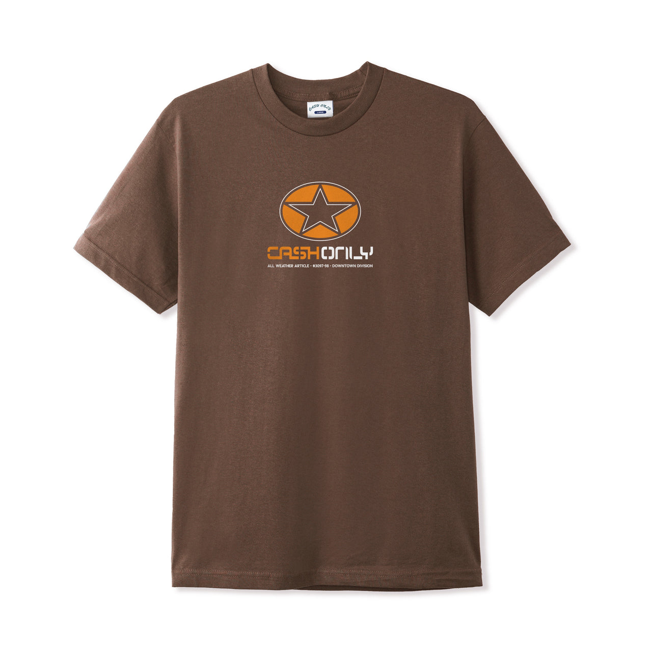 CASH ONLY - ALL WEATHER T-SHIRT - BROWN