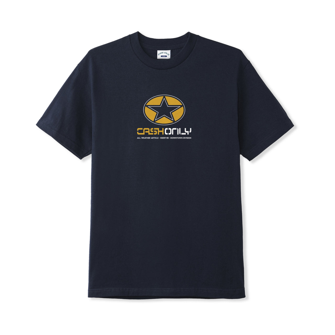 CASH ONLY - ALL WEATHER T-SHIRT - NAVY