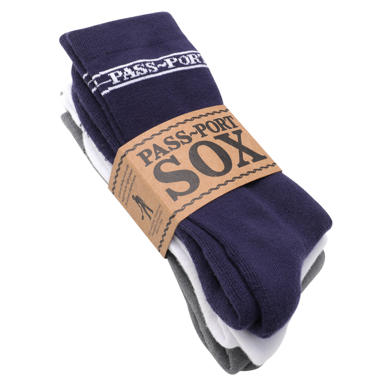 PASS~PORT - HI SOX 3 PACK - NAVY / WHITE / GREY