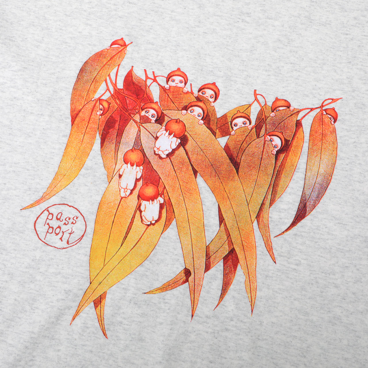 PASS~PORT X MAY GIBBS - GUM LEAF TEE - ASH