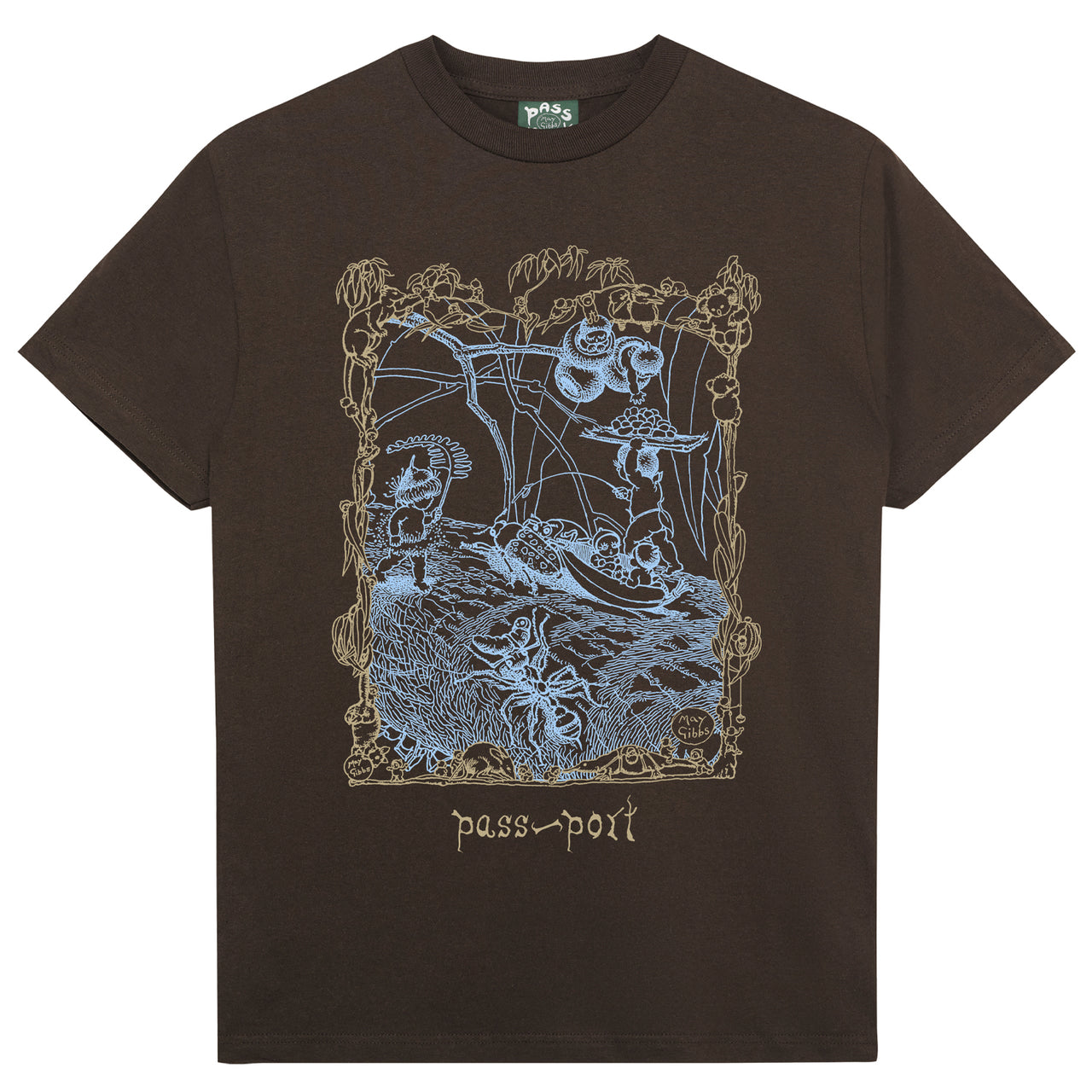 PASS~PORT X MAY GIBBS - SCRIBBLEGUM TEE - BARK