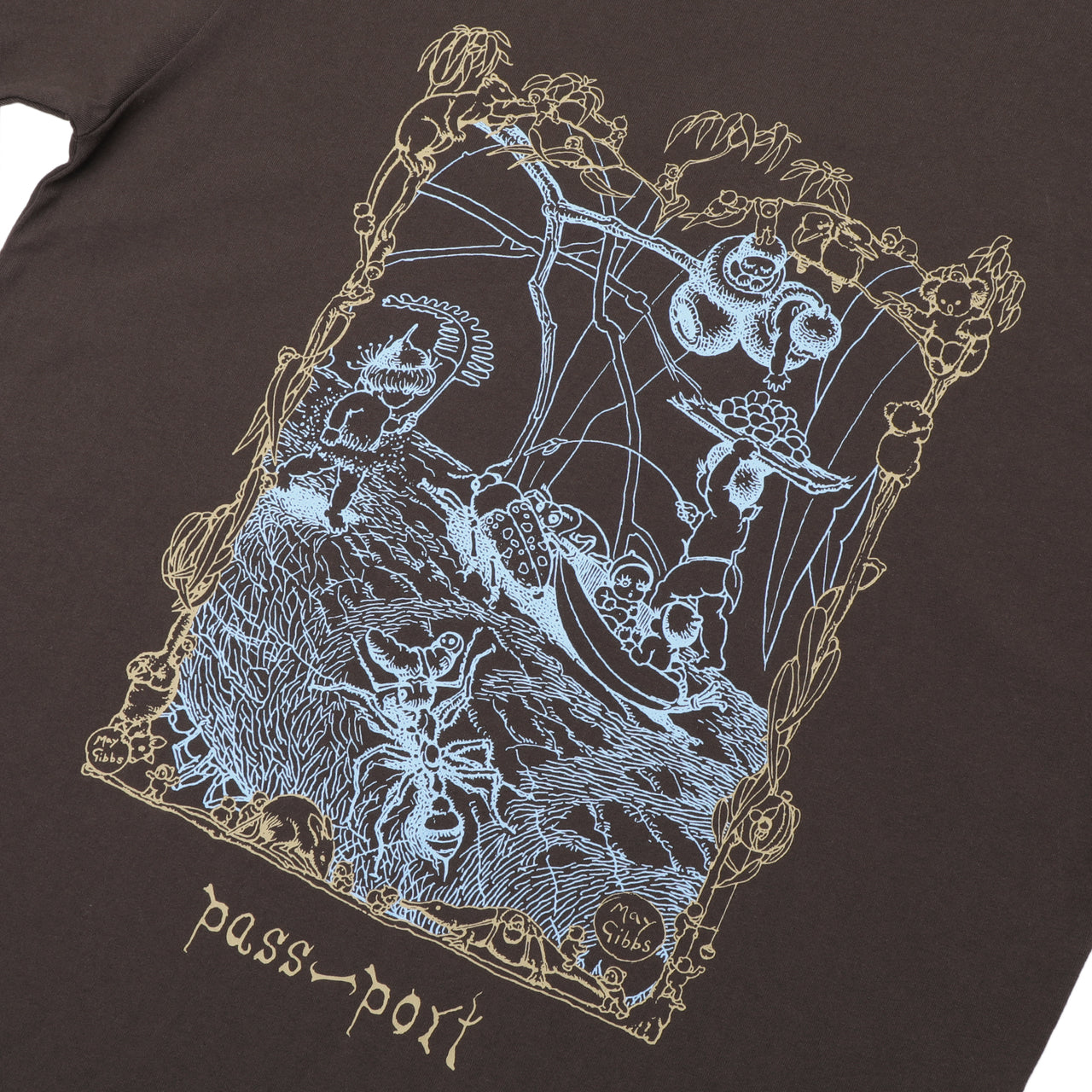 PASS~PORT X MAY GIBBS - SCRIBBLEGUM TEE - BARK