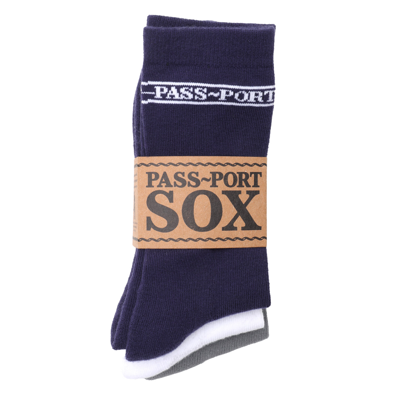 PASS~PORT - HI SOX 3 PACK - NAVY / WHITE / GREY