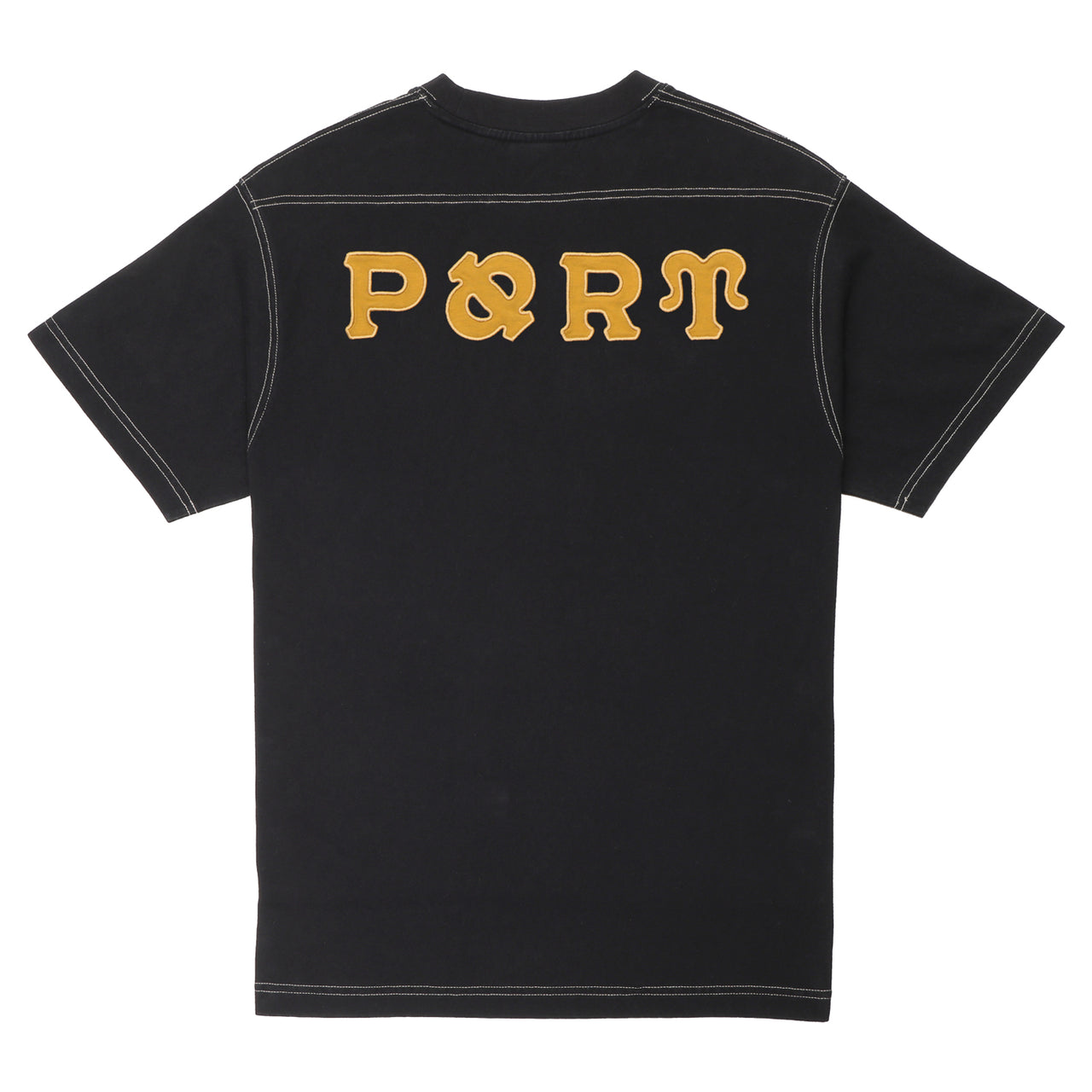 PASS~PORT - LETTERHEAD PANEL TEE - WASHED BLACK