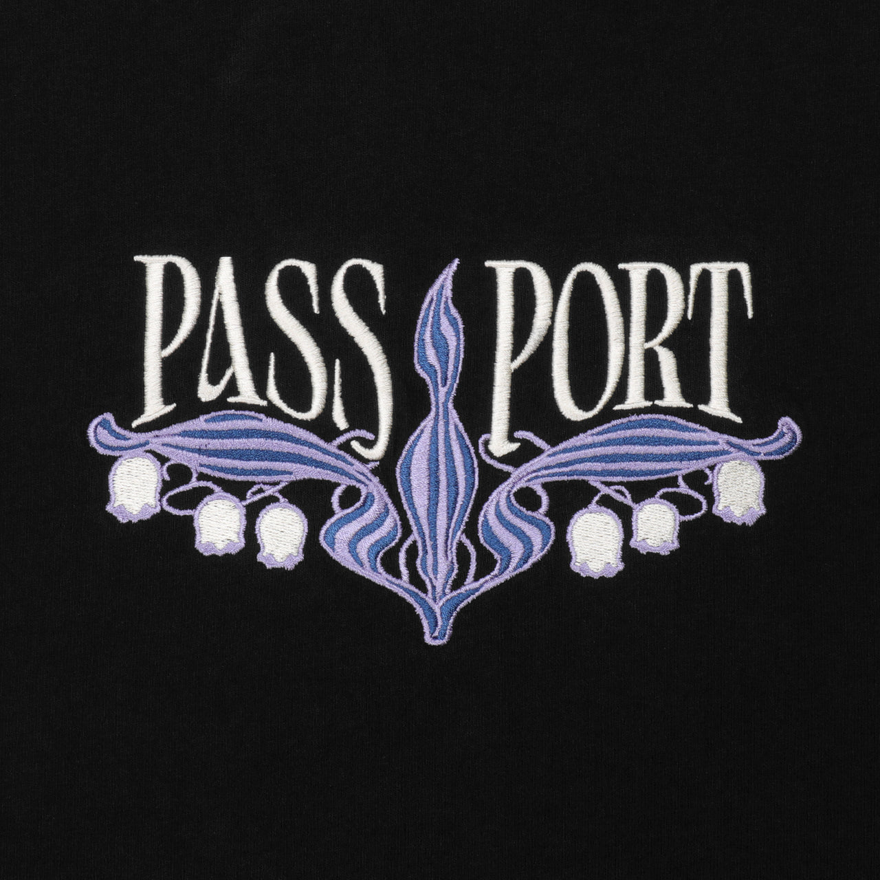 PASS~PORT -  LILY OF THE VALLEY TEE - BLACK