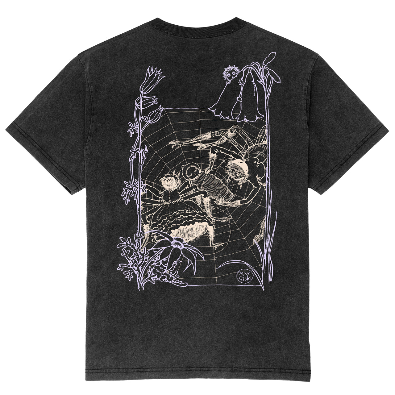 PASS~PORT X MAY GIBBS - WEBBED BED TEE - ACID BLACK