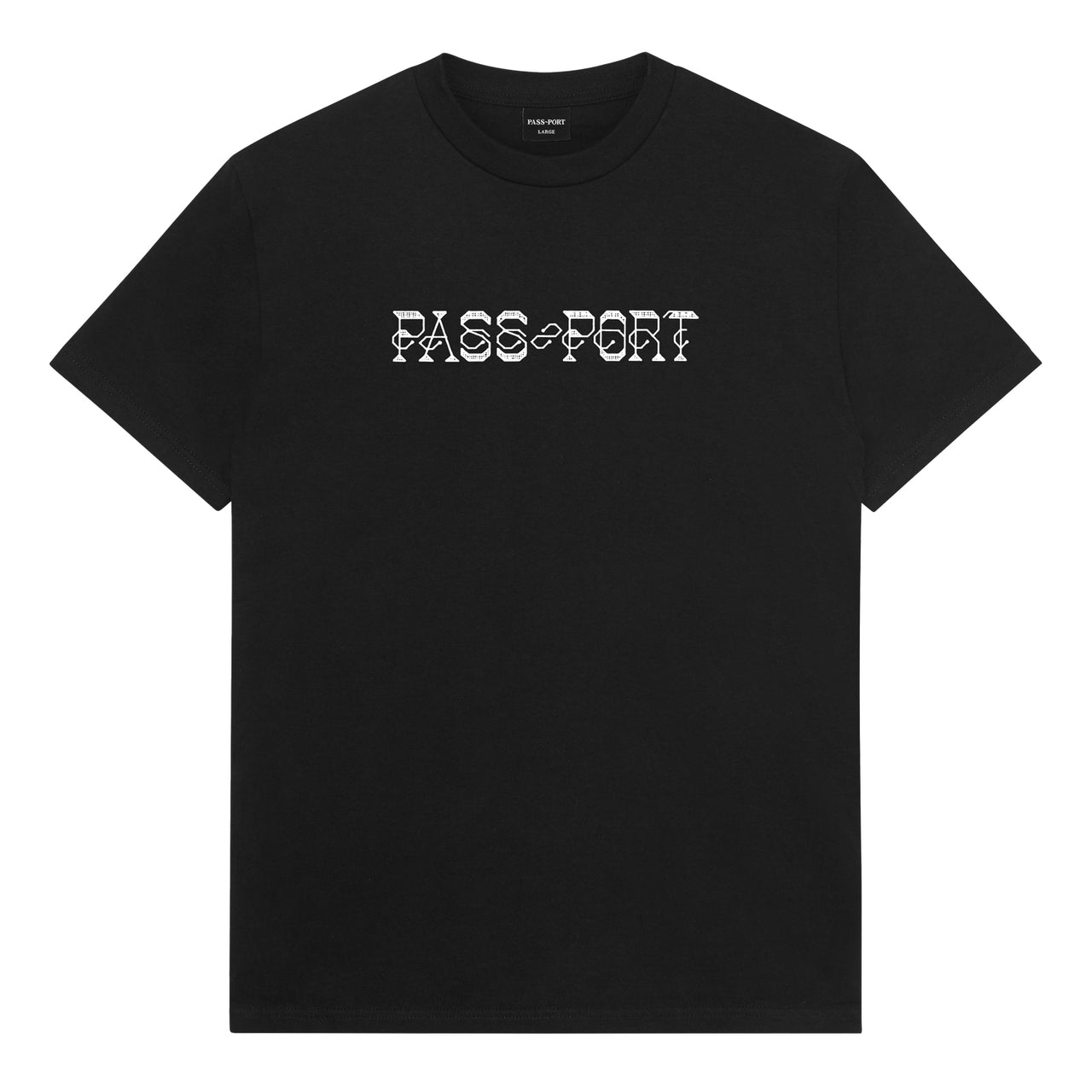 PASS~PORT - NEEDLEWORK TEE - BLACK