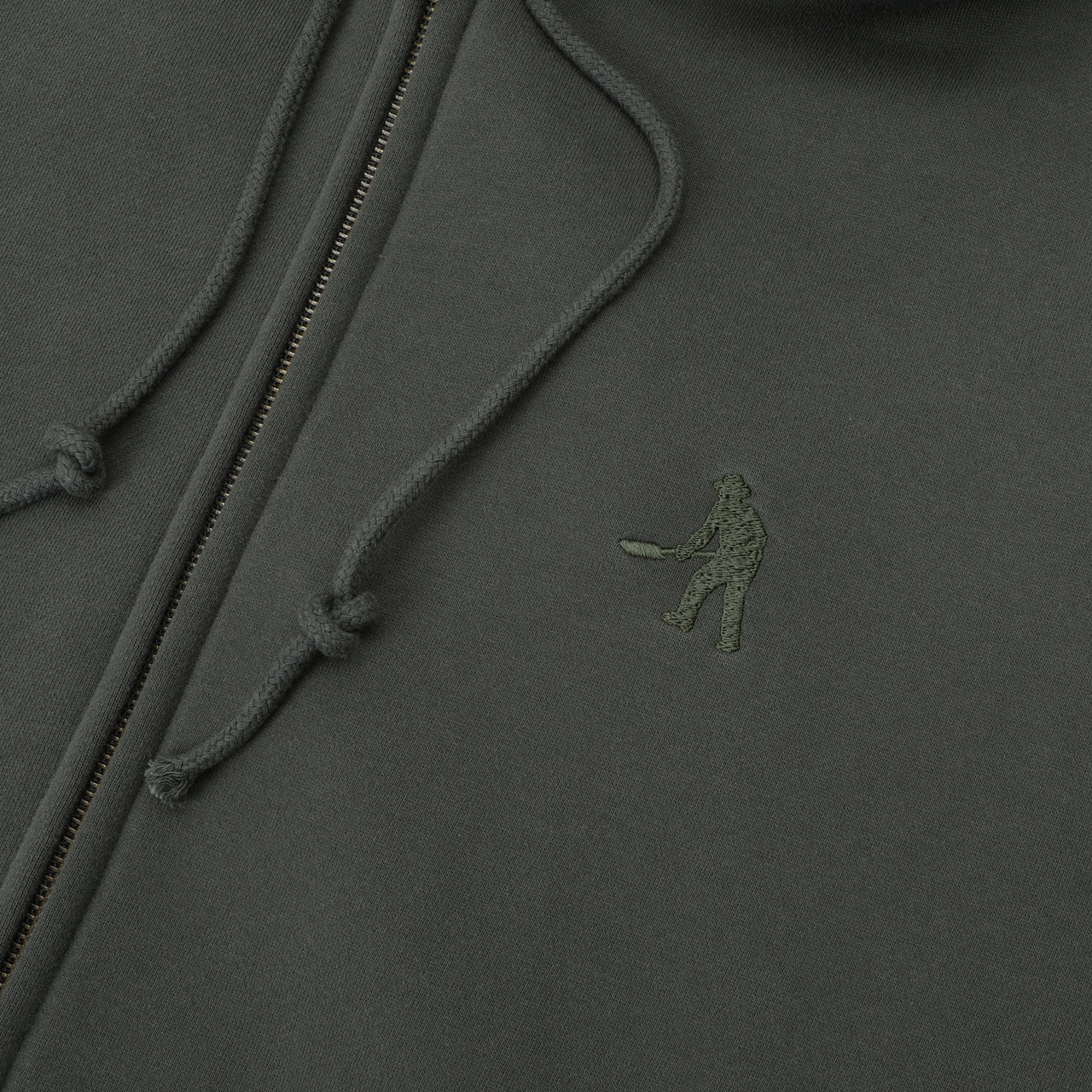 PASS~PORT - SOLID WORKERS ZIP HOOD - DARK ELM