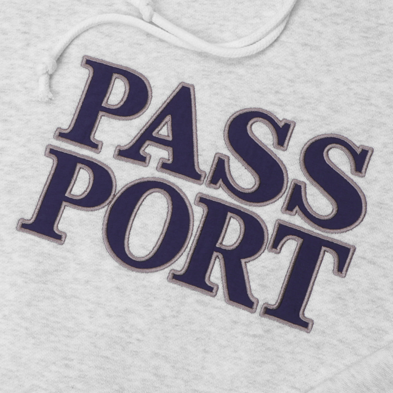 PASS~PORT - OFFICIAL STACKED APPLIQUE HOOD - WHITE MARLE