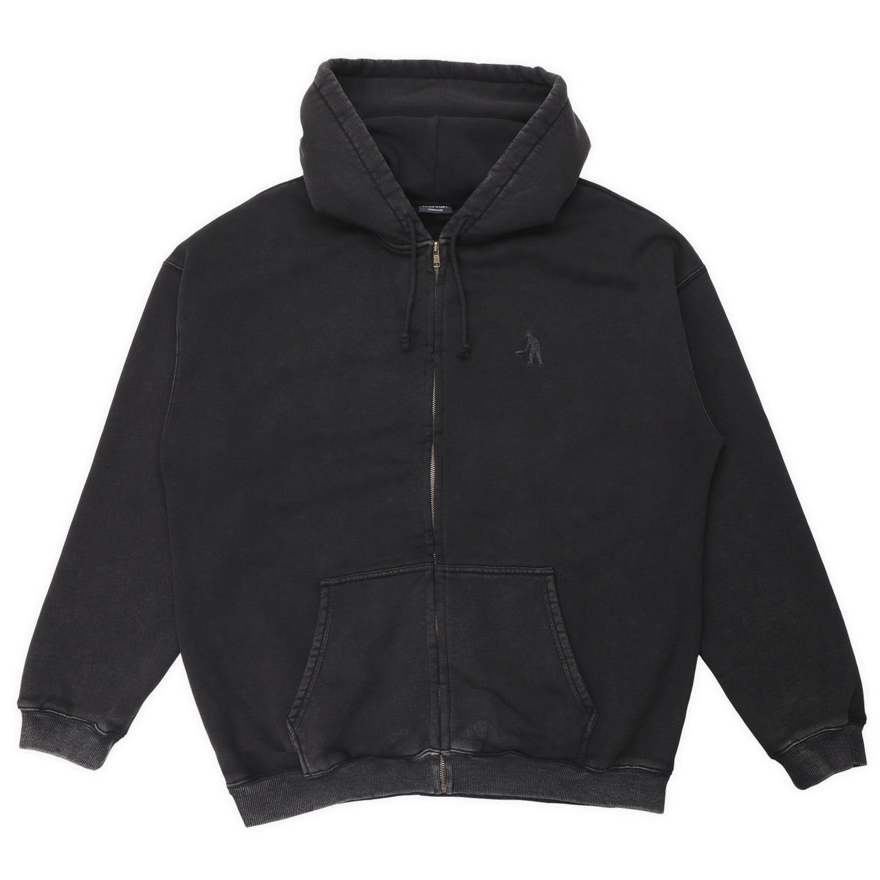 PASS~PORT - SOLID WORKERS ZIP HOOD - BLACK