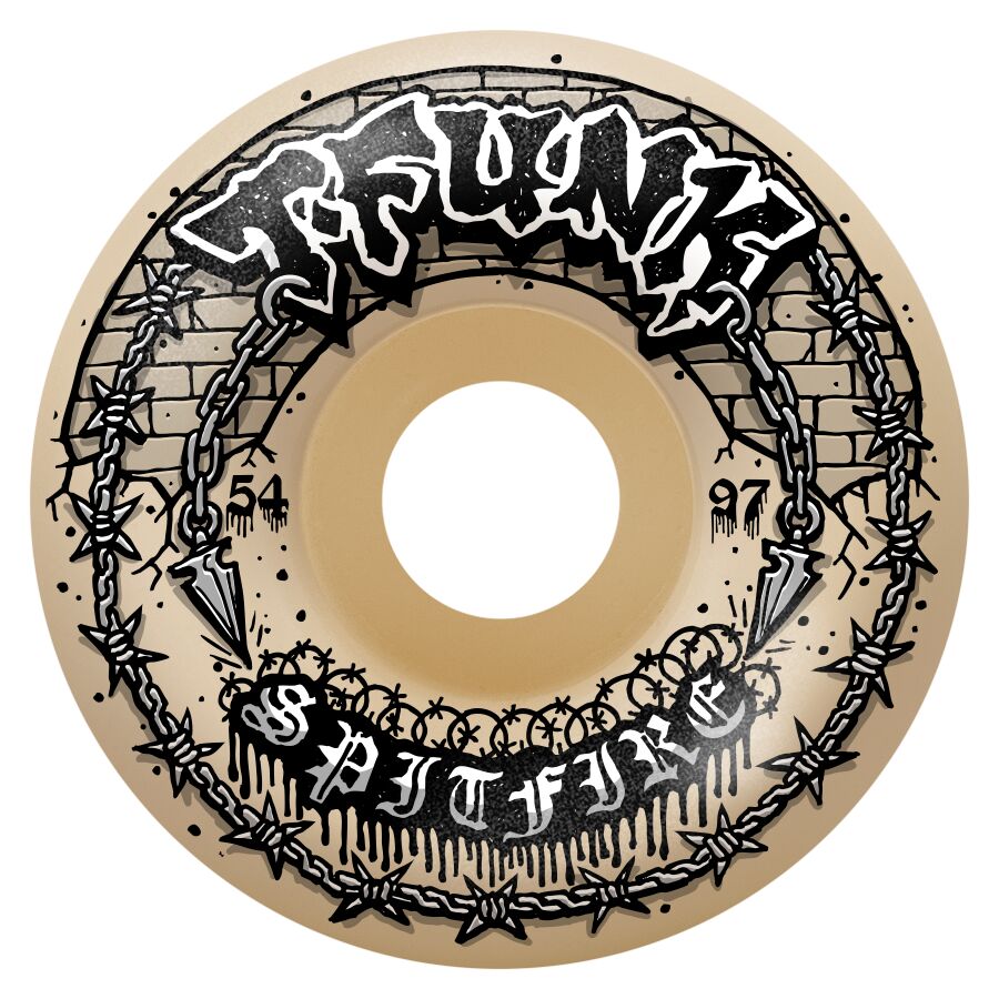 SPITFIRE - FORMULA 4 97D T-FUNK RAW NATURAL SKATEBOARD WHEELS - 54MM