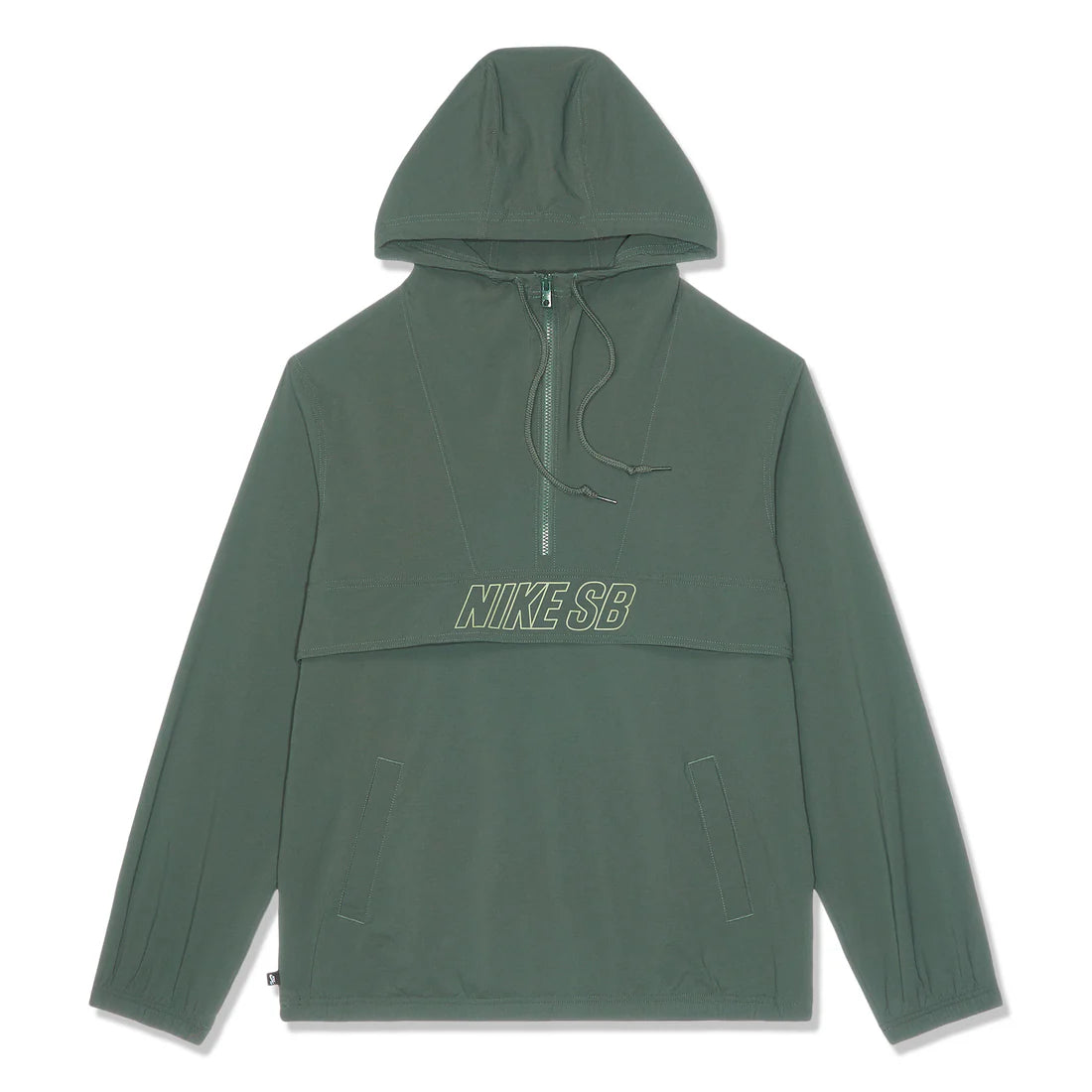 Nike Anorak Skate Jacket in Vintage Green and Oil Green with adjustable hood and Dri-FIT technology for comfort and style.