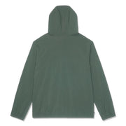 Back view of the Nike Anorak Skate Jacket in Vintage Green / Oil Green with adjustable hood and drawcord hem for customizable fit.