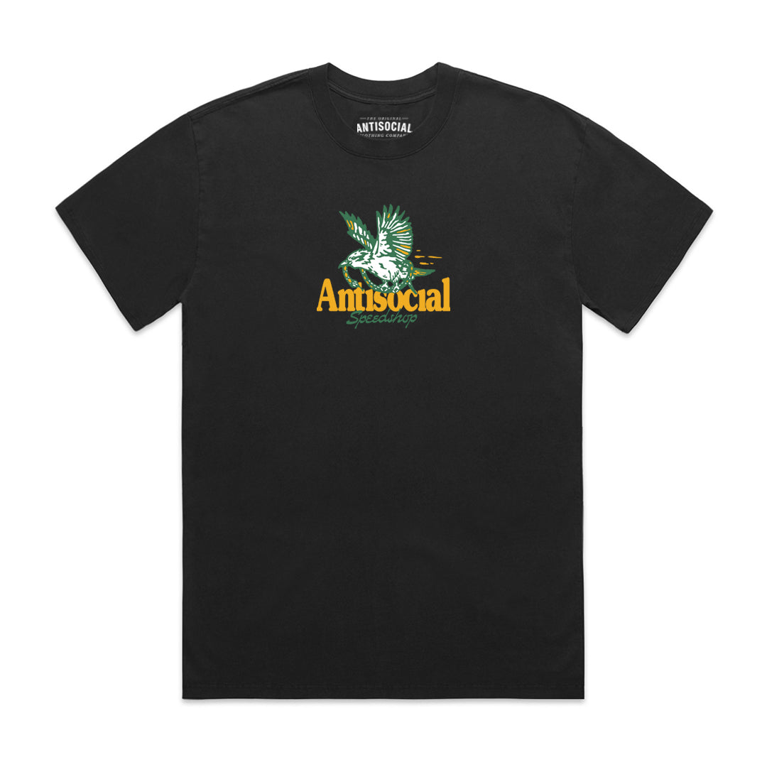 ANTISOCIAL - KOOKA TEE - FADED BLACK