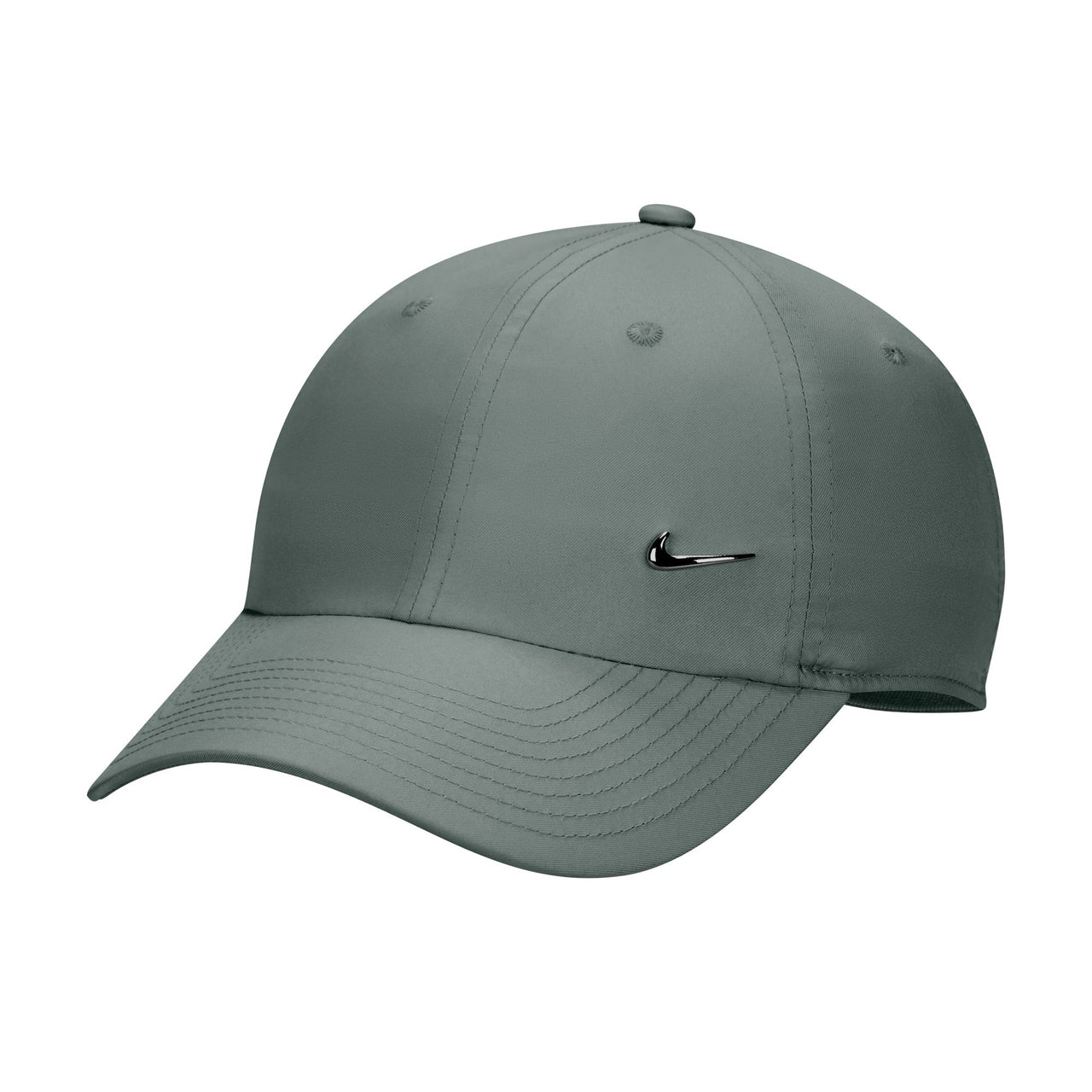NIKE - DRI-FIT CLUB UNSTRUCTURED METAL SWOOSH CAP - CLAY GREEN / METALLIC BLACK