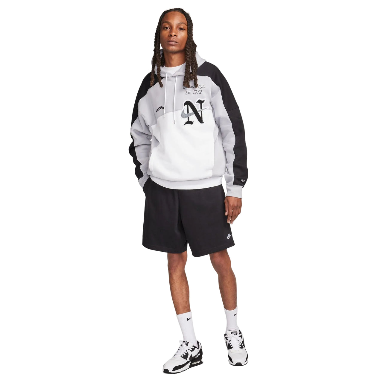 NIKE - CLUB KNIT SHORTS - BLACK/WHITE