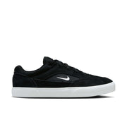 Black and white NIKE SB Malor skate shoe with suede and canvas upper designed for durability and grip.