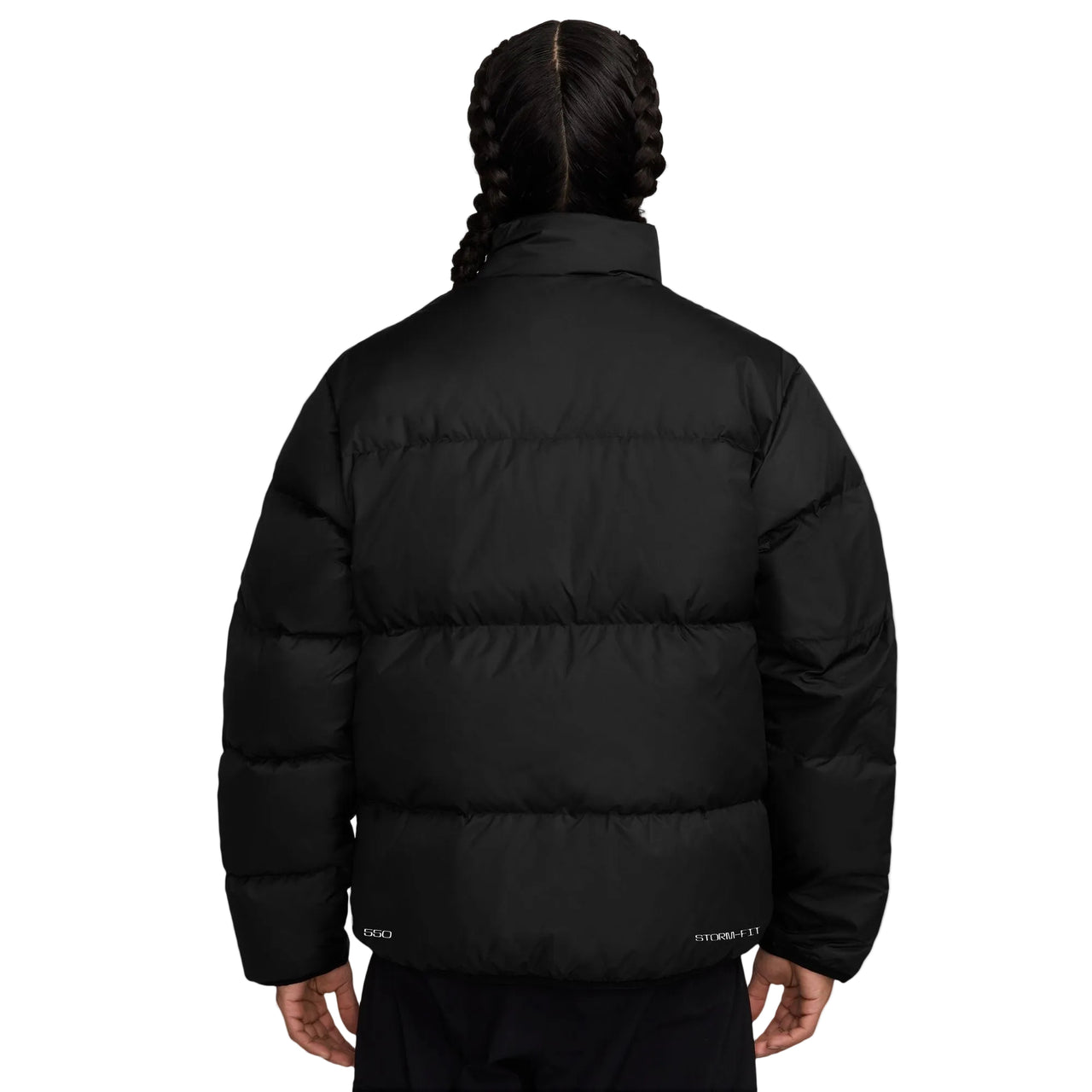 NIKE - SPORTSWEAR CLUB THERMA-FIT DOWN PUFFER JACKET - BLACK / WHITE