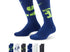 NIKE - EVERYDAY KIDS CUSHIONED CREW SOCKS (6 PAIRS) - BLUE / WHITE / BLACK