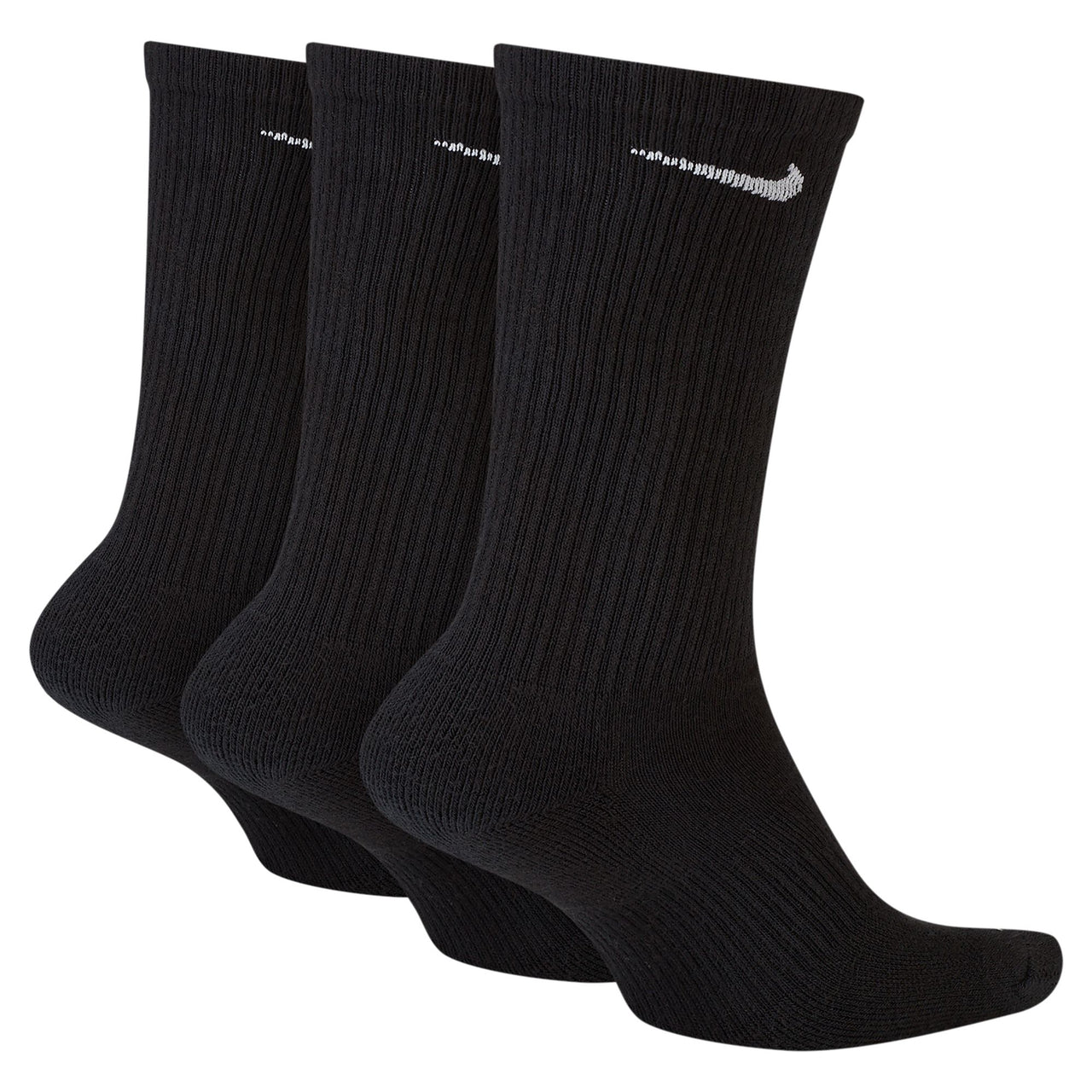 NIKE - EVERYDAY PLUS CUSHIONED TRAINING CREW SOCKS (3 PAIRS) - BLACK / WHITE
