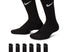 NIKE - EVERYDAY KIDS CUSHIONED CREW SOCKS (6 PAIRS) - BLACK/WHITE