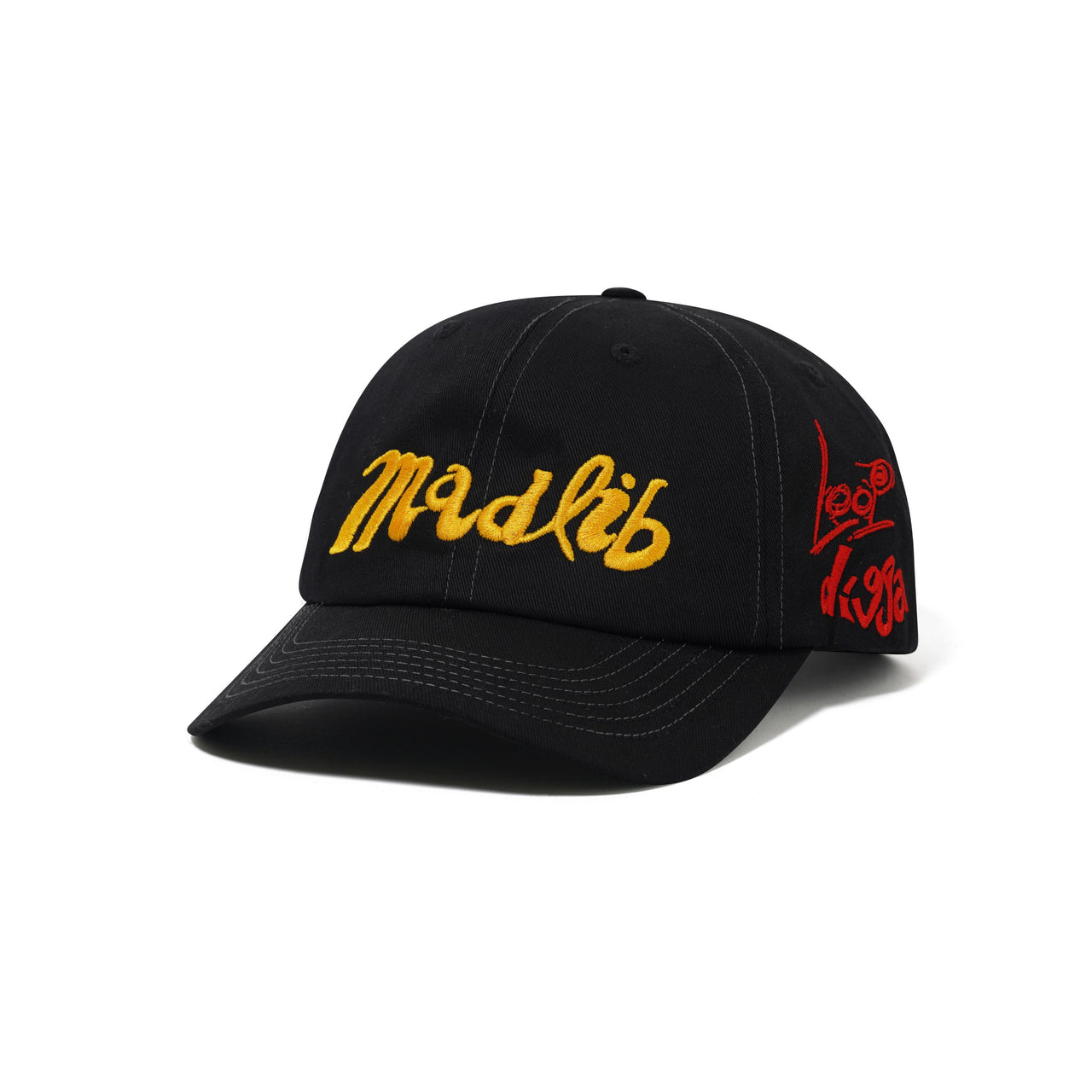 BUTTER GOODS X MADLIB - ALIAS 6 PANEL CAP - BLACK