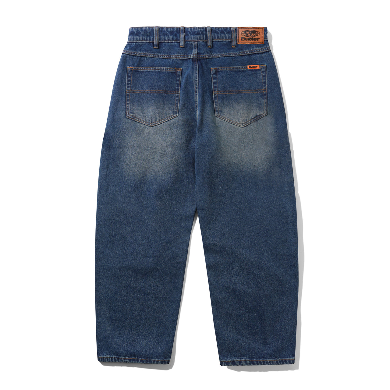 BUTTER GOODS - BAGGY DENIM JEANS - DISTRESSED INDIGO