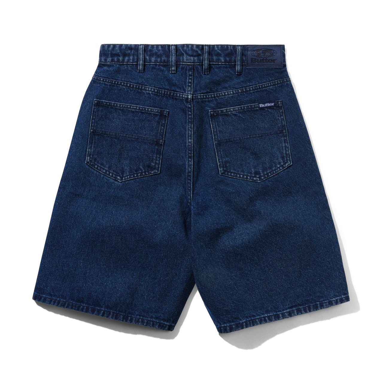 BUTTER GOODS - BAGGY DENIM SHORTS - DARK BLUE
