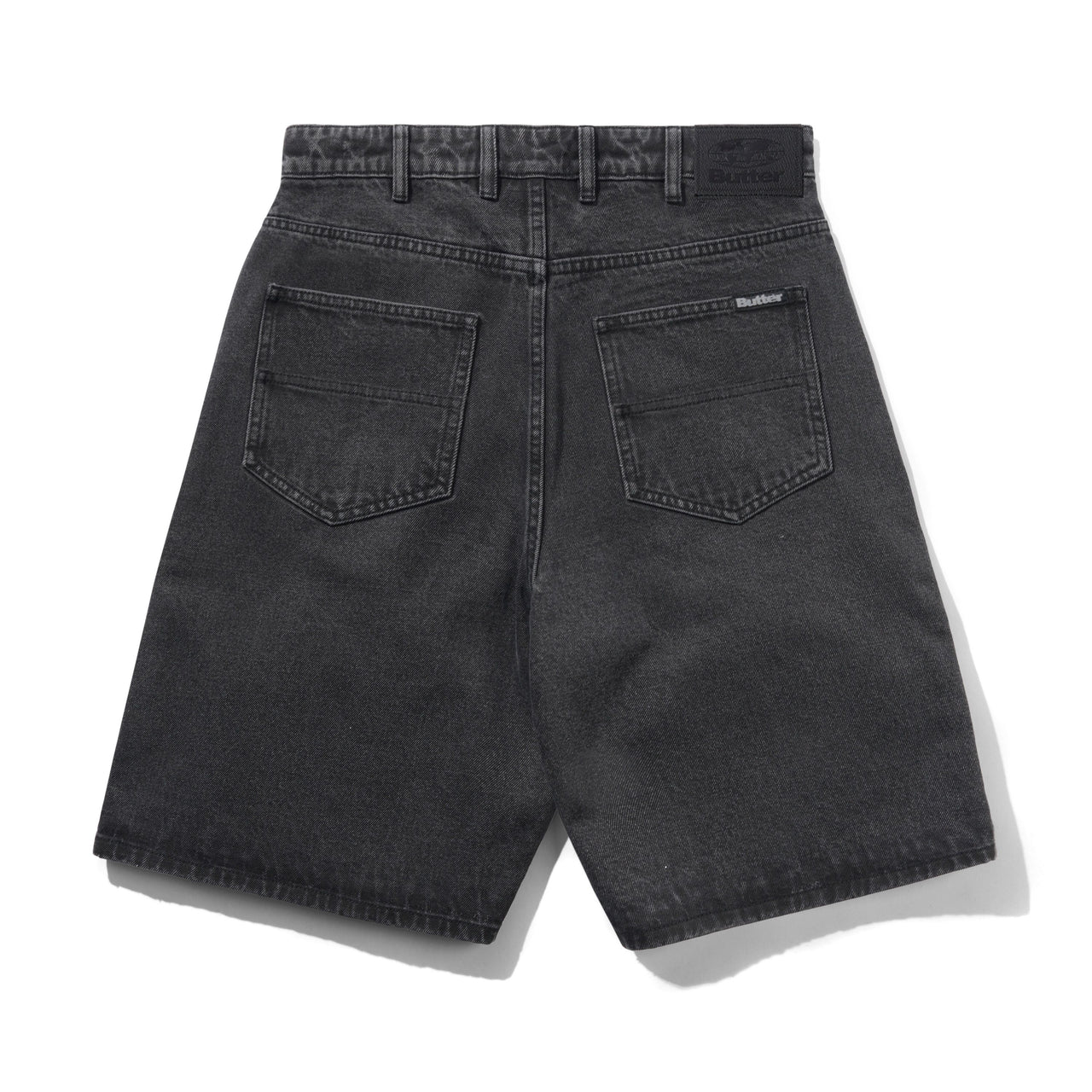 BUTTER GOODS - BAGGY DENIM SHORTS - DISTRESSED BLACK
