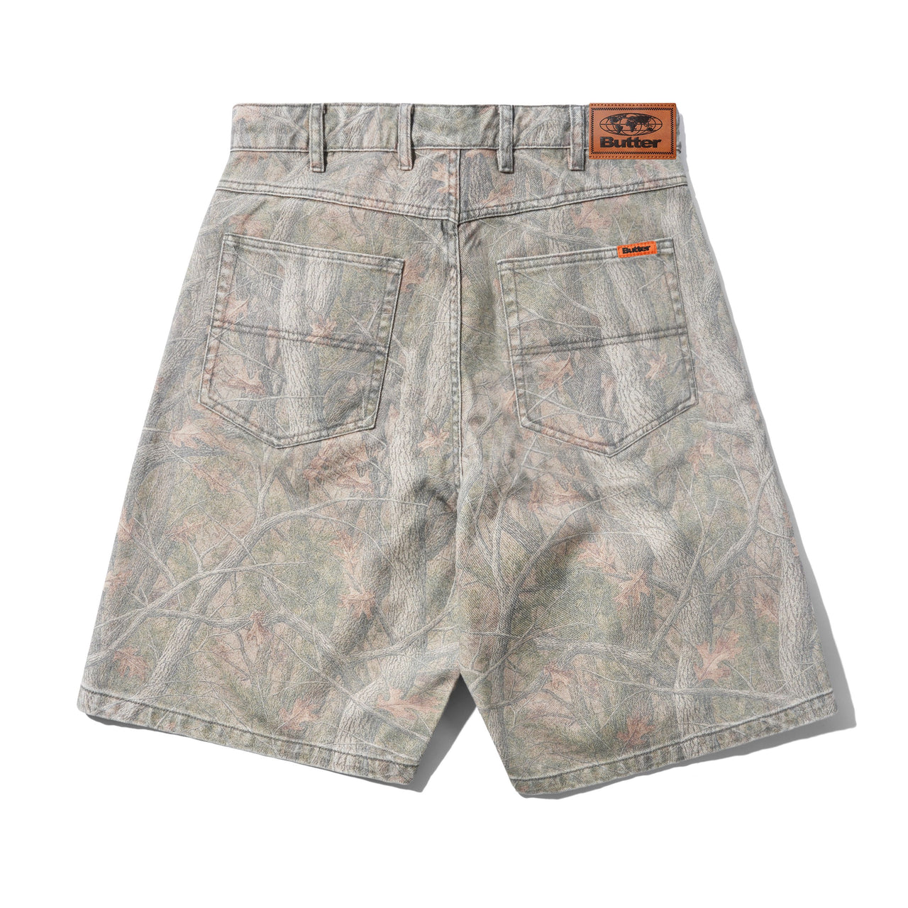 BUTTER GOODS - BAGGY DENIM SHORTS - FOREST CAMO