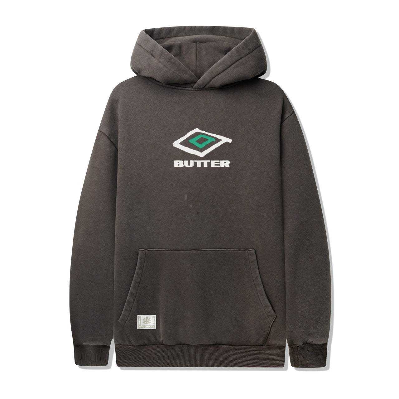 BUTTER GOODS X UMBRO - BALL PULLOVER HOOD - WASHED BLACK