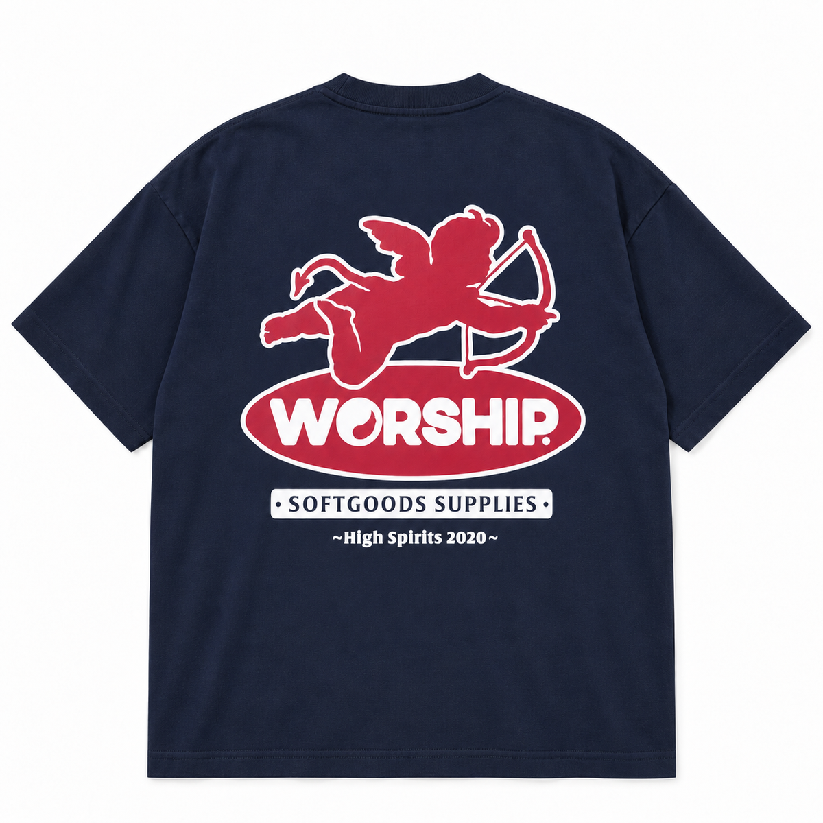 WORSHIP - SHADOW CHERUB TEE - BLACK IRIS