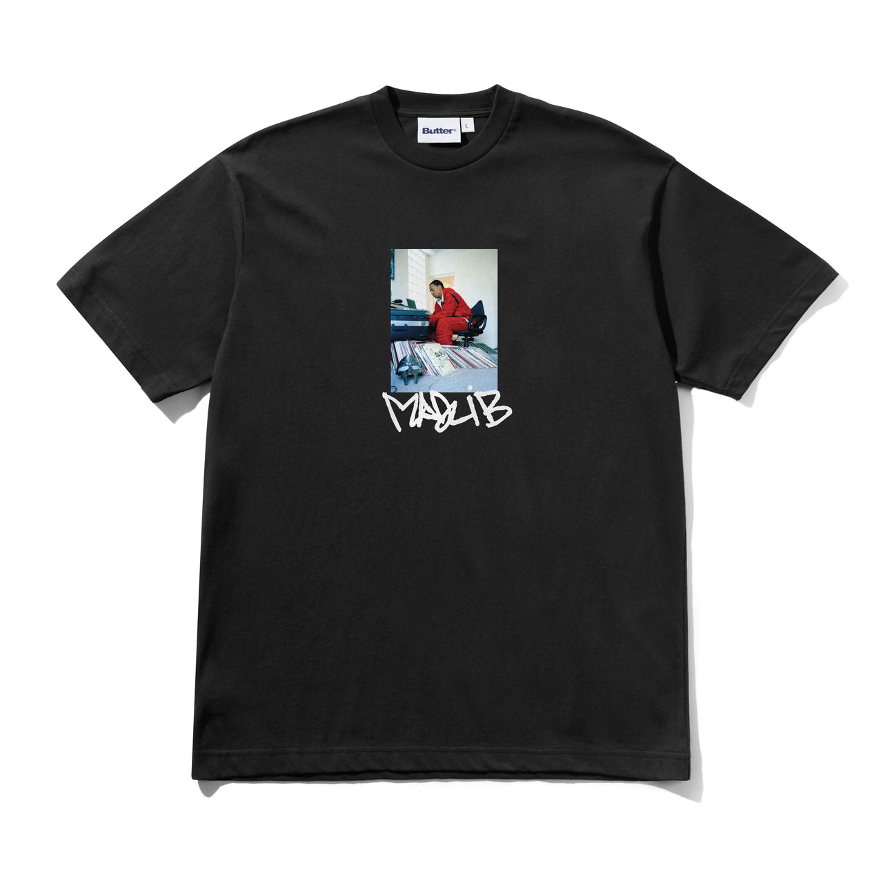 BUTTER GOODS X MADLIB - BOMB SHELTER TEE  - BLACK