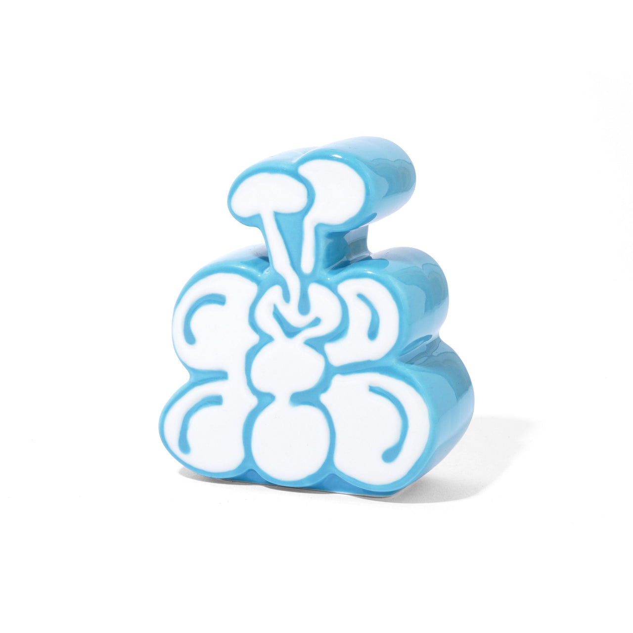 BUTTER GOODS - BUG CERAMIC INCENSE BURNER - WHITE/BLUE