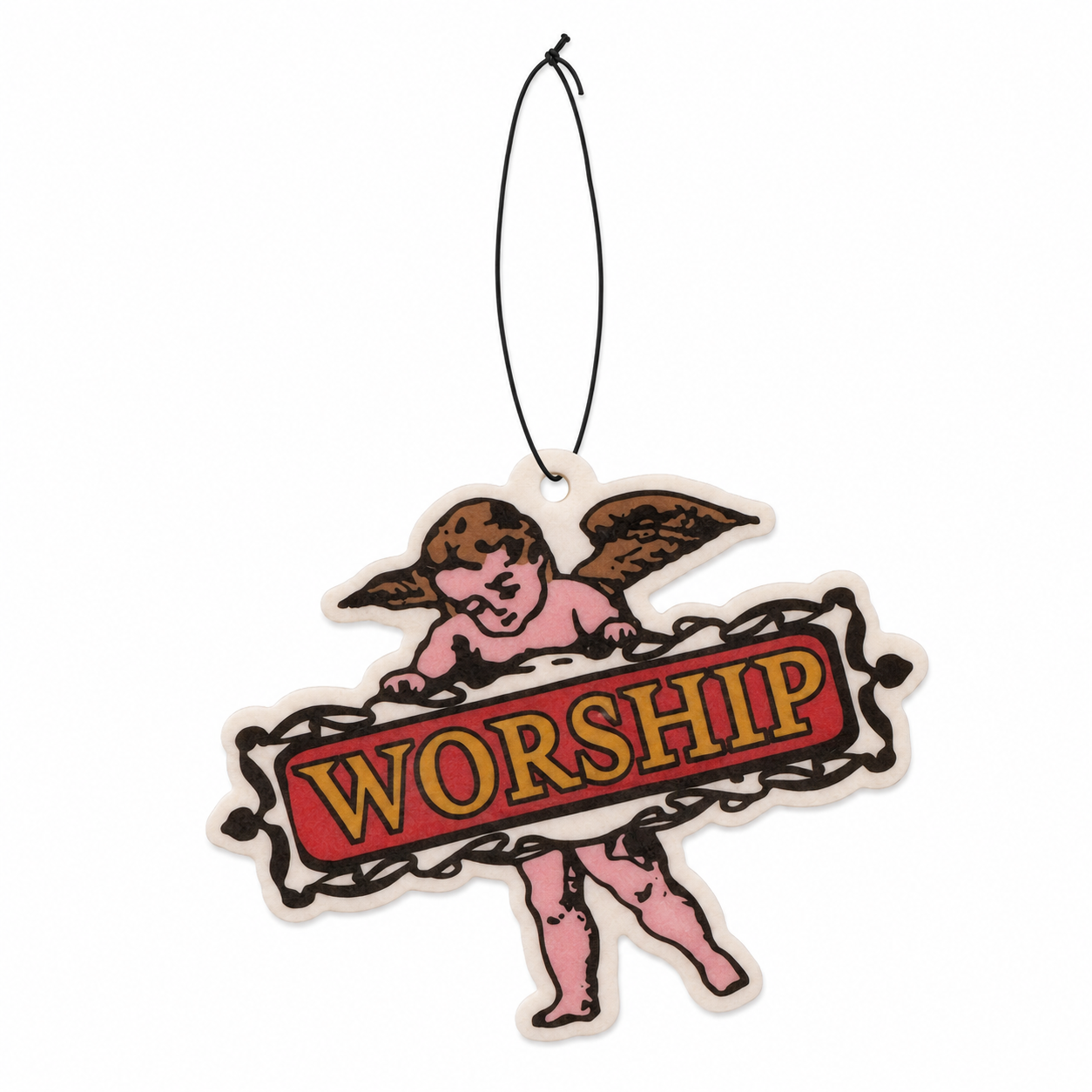 WORSHIP - BANNERMAN CAR AIR FRESHENER - WHITE