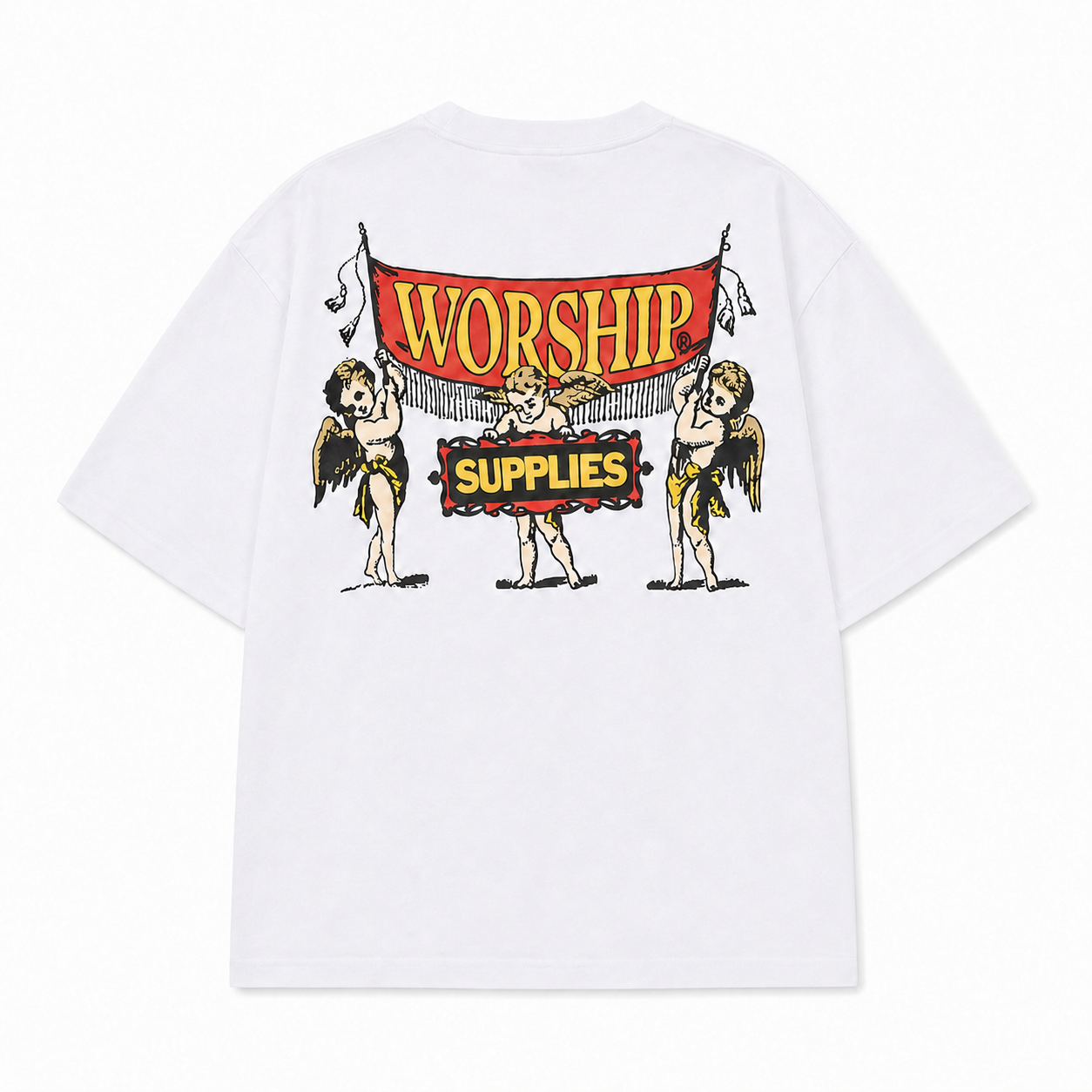 WORSHIP - BANNERMAN TEE - WHITE
