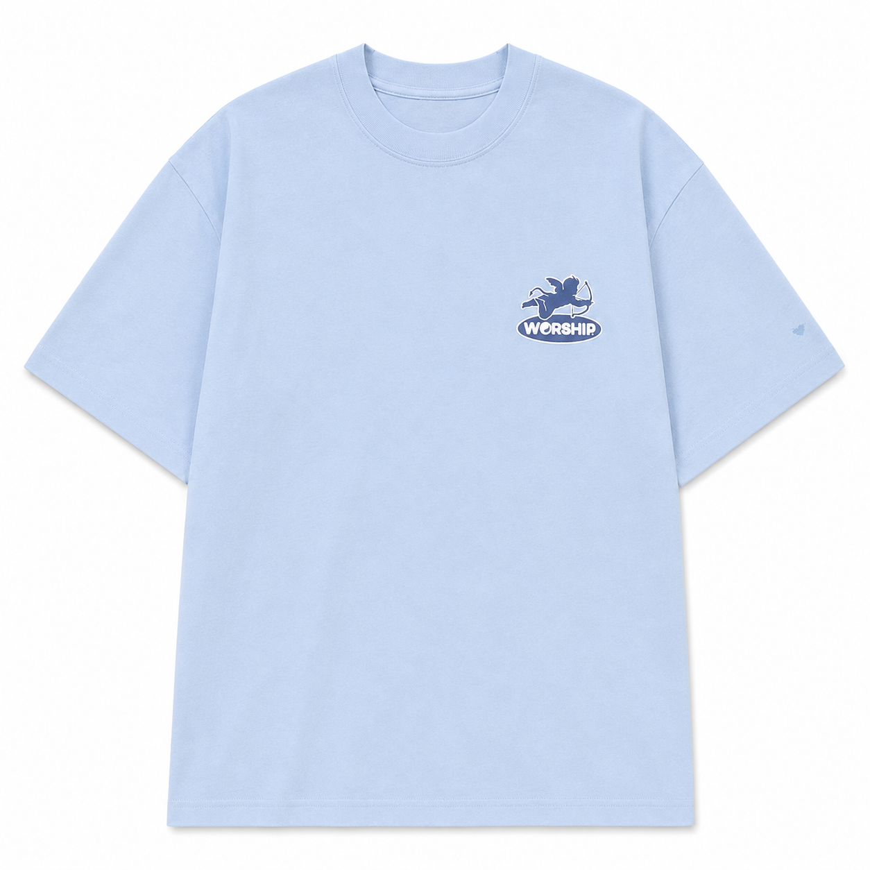 WORSHIP - SHADOW CHERUB TEE - DREAM BLUE