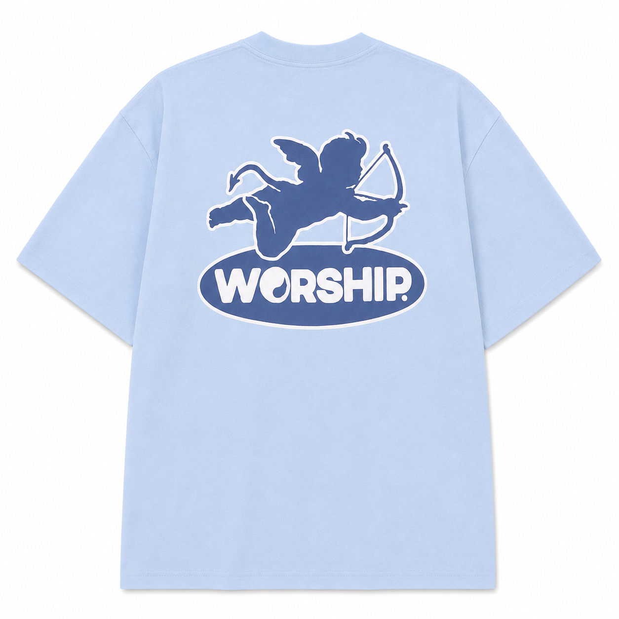 WORSHIP - SHADOW CHERUB TEE - DREAM BLUE