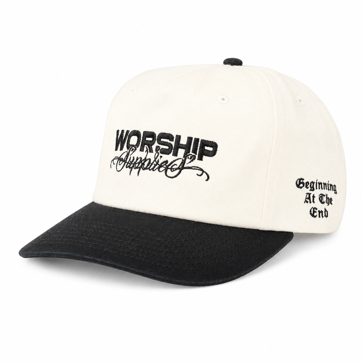 WORSHIP - TOLL FREE 5 PANEL HAT - COCONUT / BLACK