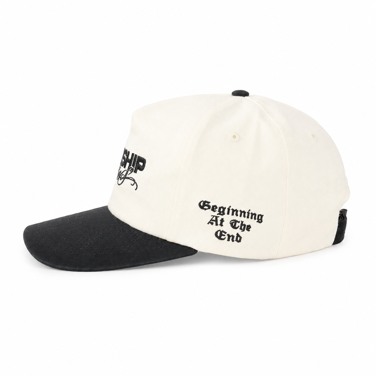 WORSHIP - TOLL FREE 5 PANEL HAT - COCONUT / BLACK