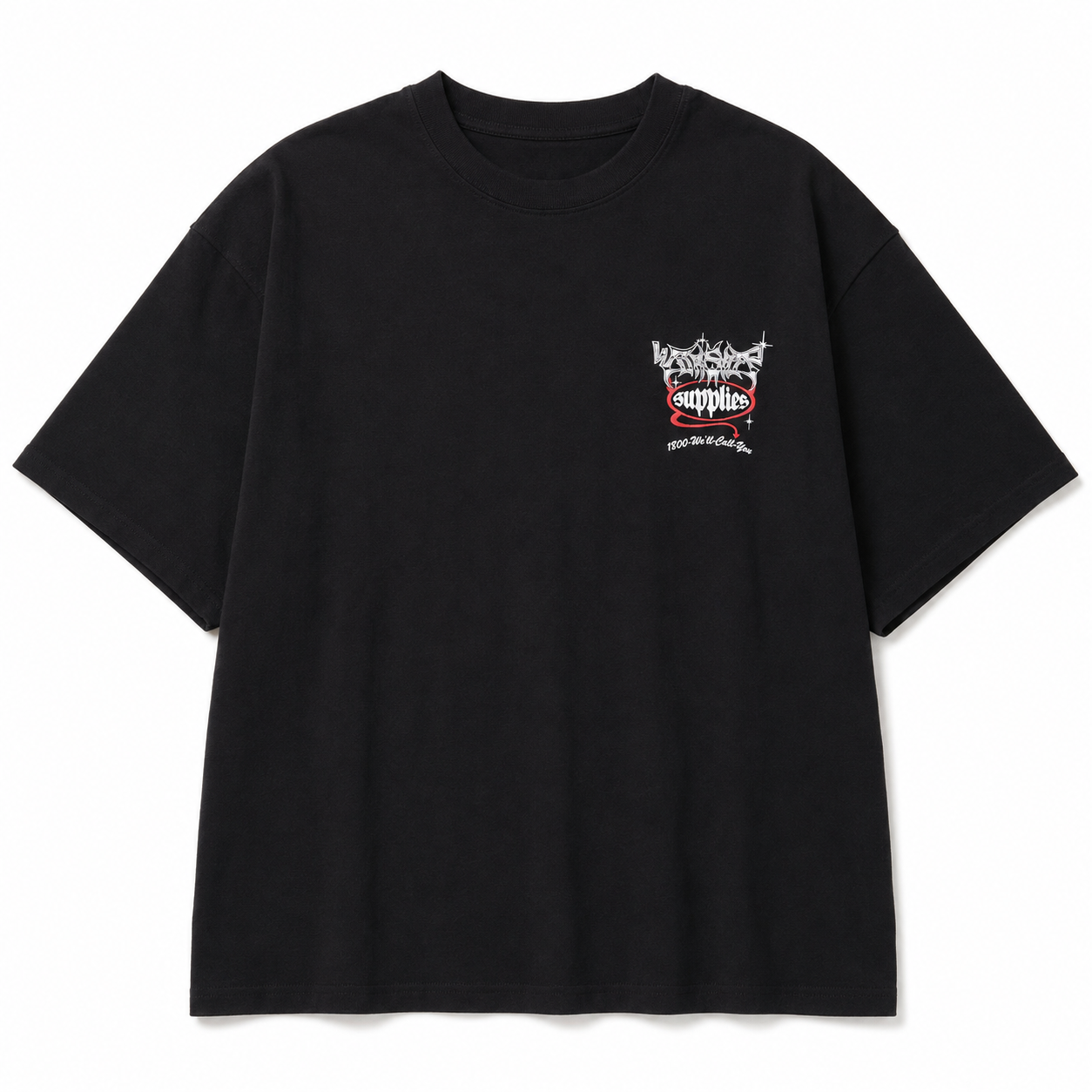 WORSHIP - SURVIVAL CROP TEE - BLACK