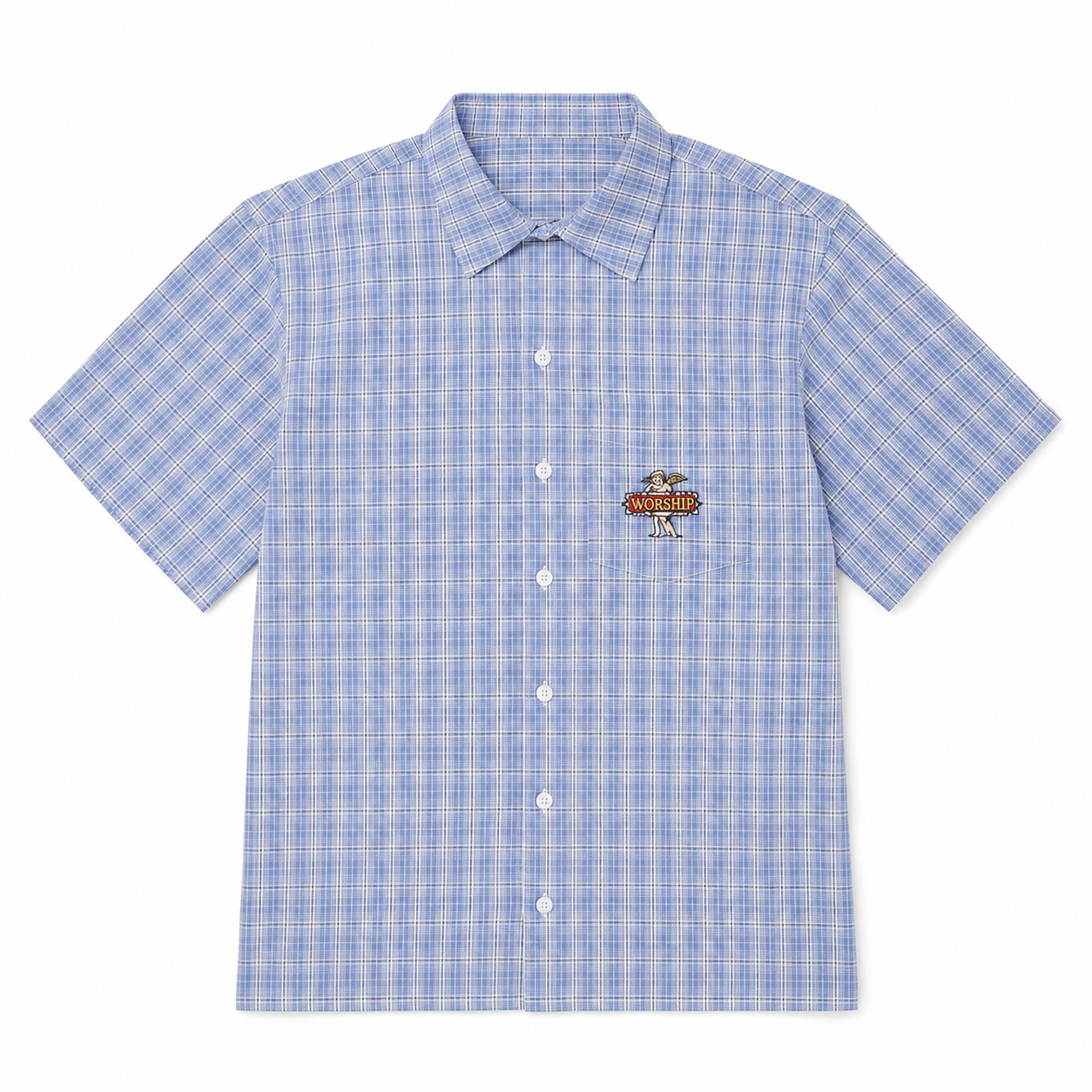 WORSHIP - BANNERMAN SHORT SLEEVE SHIRT - BLUE