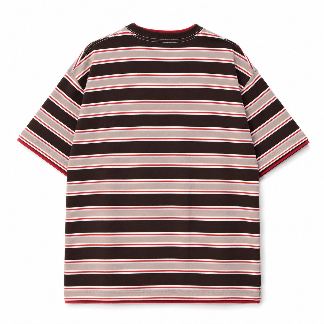 XLARGE - STRIPE LAYERED GORILLA FIT TEE - BRICK