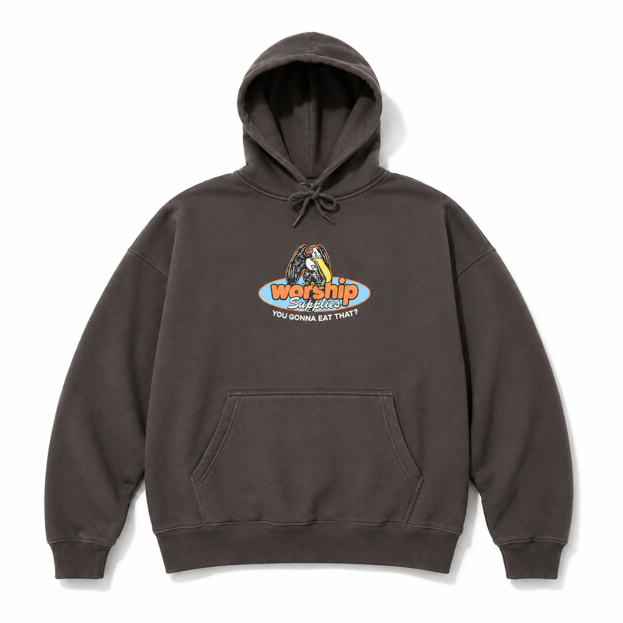 WORSHIP - STILL HUNGRY PULLOVER HOOD - WORN BLACK