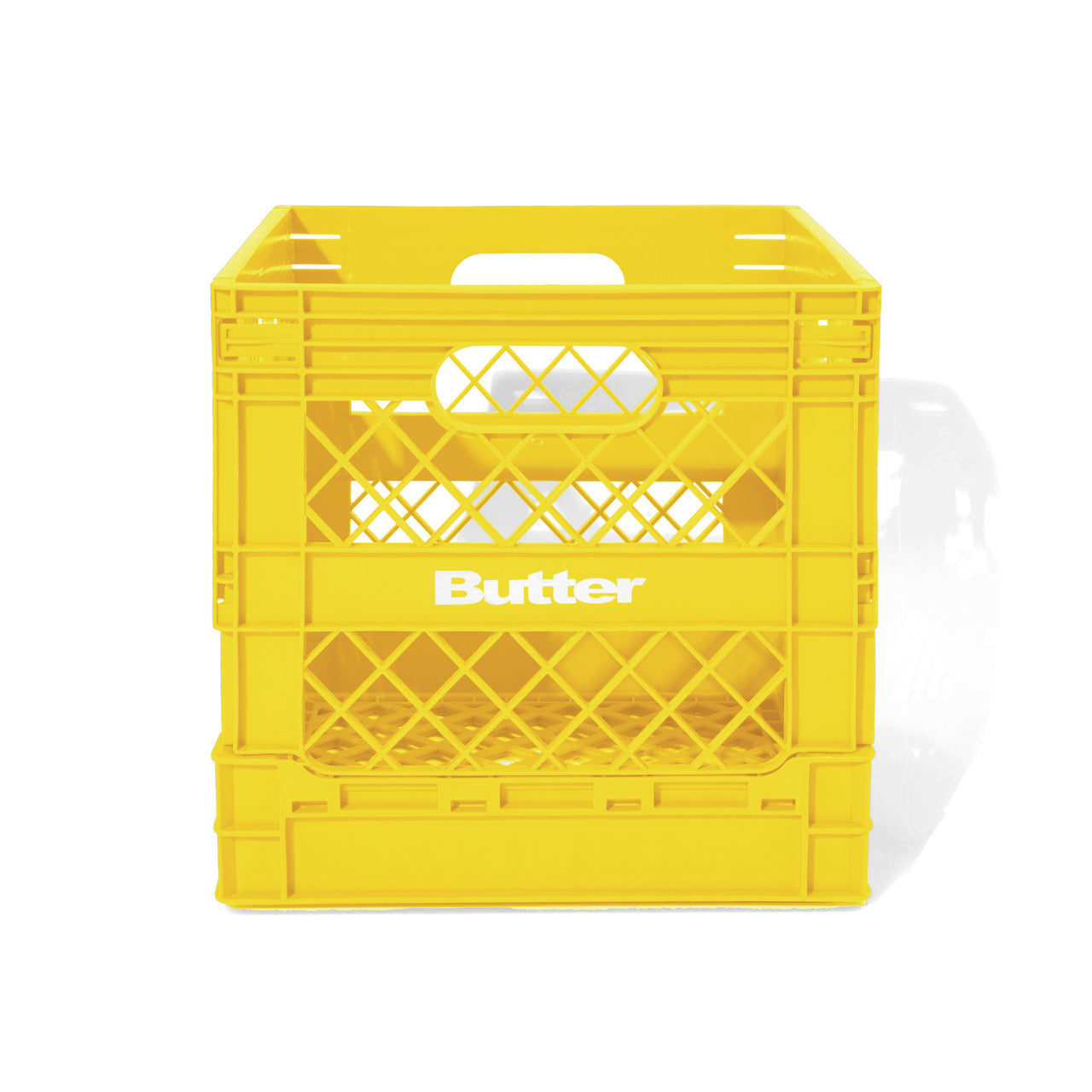 BUTTER GOODS -  COLLAPSIBLE RECORD CRATE - YELLOW