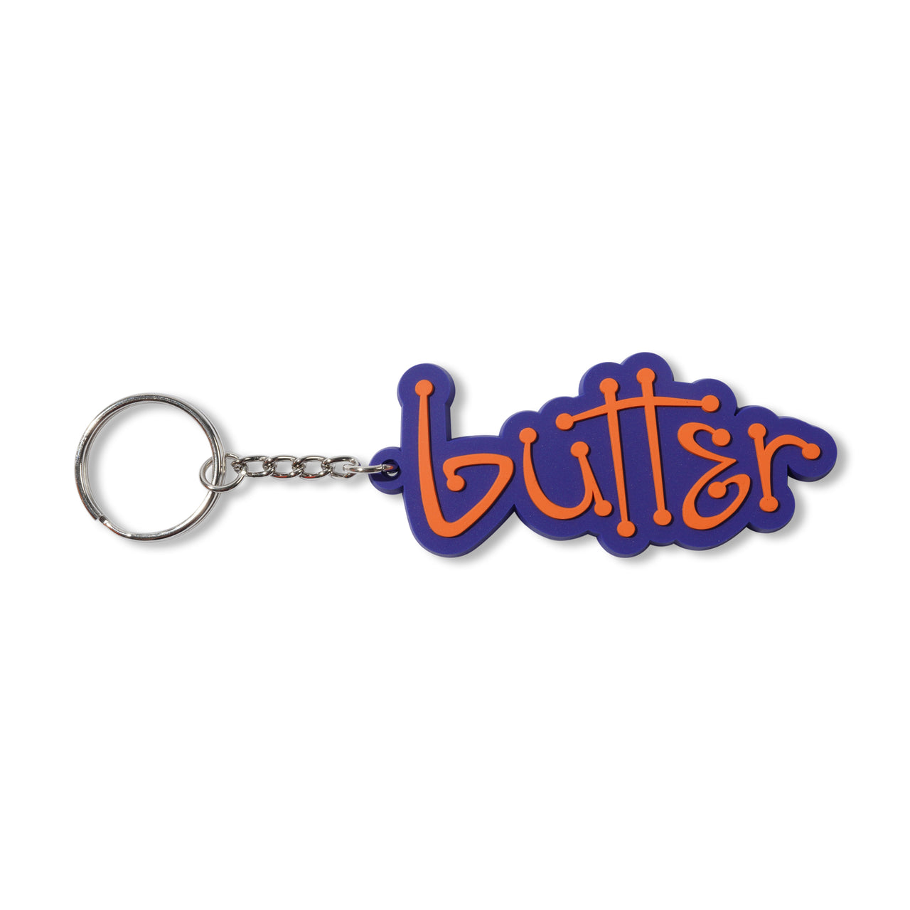 BUTTER GOODS - CONNECTION RUBBER KEY CHAIN -  NAVY