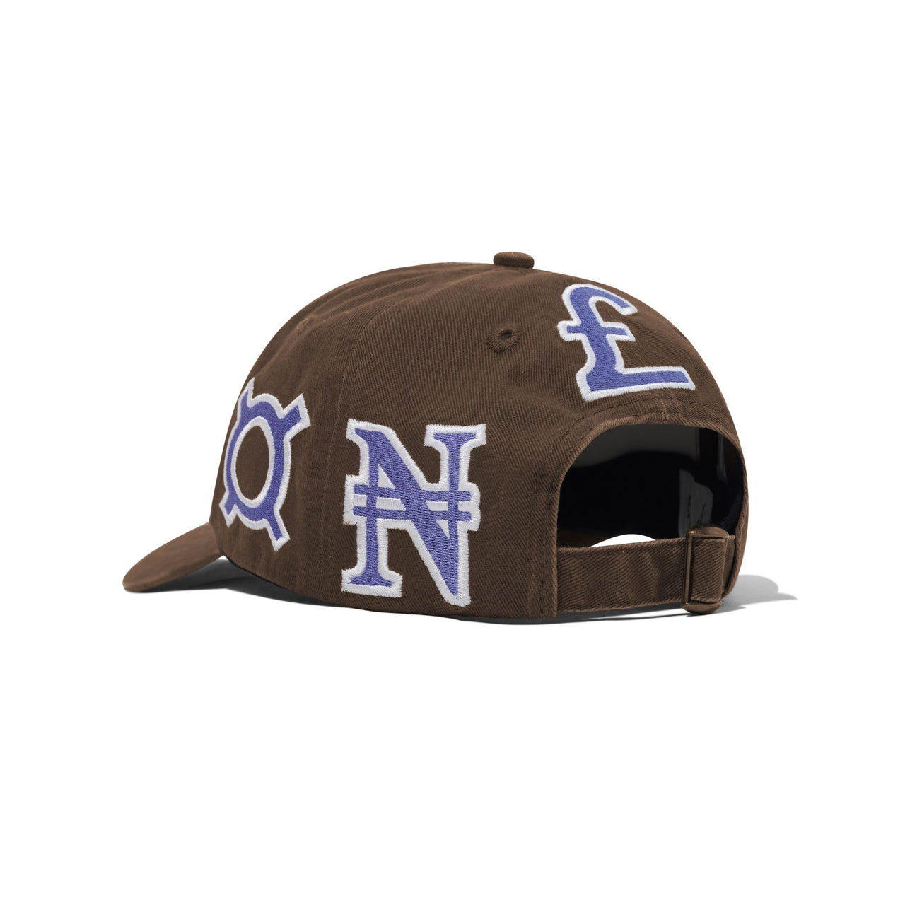 CASH ONLY - CURRENCY 6 PANEL CAP - DARK BROWN