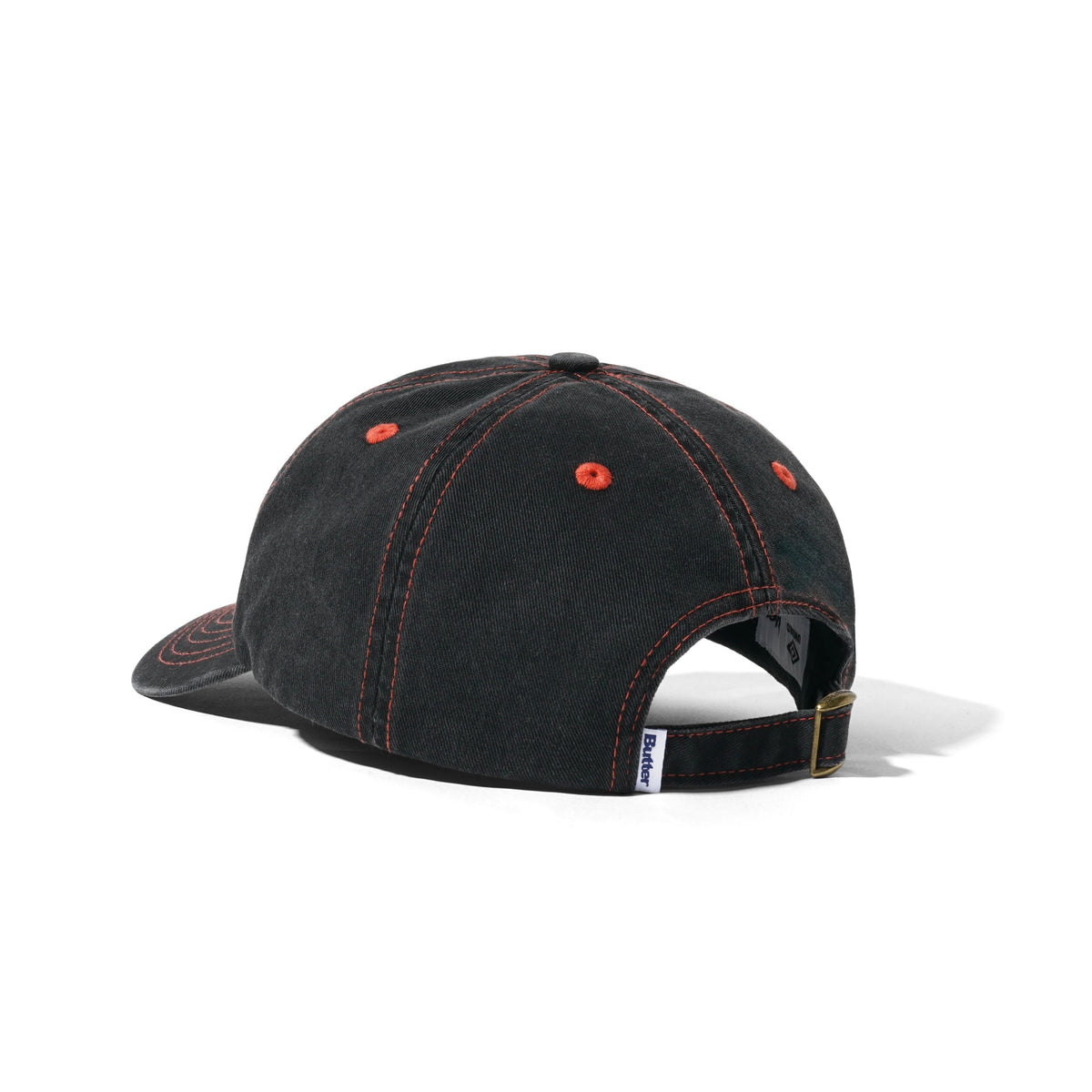 BUTTER GOODS X UMBRO - DIAMOND LOGO 6 PANEL CAP - WASHED BLACK
